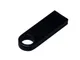 Флешка металлическая USB 2.0 с мини чипом и круглым отверстием на 32 Гб, черная - фото № 3
