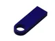 Флешка металлическая USB 2.0 с мини чипом и круглым отверстием на 32 Гб, синяя - фото № 2