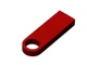 Флешка металлическая USB 2.0 с мини чипом и круглым отверстием на 4 Гб, красная - фото № 2
