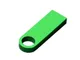 Флешка металлическая USB 2.0 с мини чипом и круглым отверстием на 4 Гб, зеленая - фото № 2