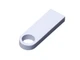 Флешка металлическая USB 2.0 с мини чипом и круглым отверстием на 8 Гб, белая - фото № 1