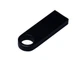 Флешка металлическая USB 2.0 с мини чипом и круглым отверстием на 8 Гб, черная - фото № 3
