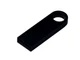 Флешка металлическая USB 2.0 с мини чипом и круглым отверстием на 8 Гб, черная - фото № 1
