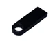 Флешка металлическая USB 2.0 с мини чипом и круглым отверстием на 8 Гб, черная - фото № 2