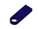 Флешка металлическая USB 2.0 с мини чипом и круглым отверстием на 8 Гб, синяя - фото № 2