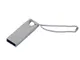 Флешка металлическая USB 2.0 с мини чипом и отверстием для цепочки на 4 Гб, серебристая - фото № 3