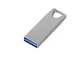 Флешка металлическая USB 2.0 с мини чипом и отверстием для цепочки на 4 Гб, серебристая - фото № 1