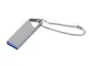 Флешка металлическая USB 2.0 с мини чипом и треугольным отверстием для цепочки на 128 Гб, серебристая - фото № 3