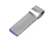 Флешка металлическая USB 3.0 с мини чипом и боковым отверстием для цепочки на 128 Гб, серебристая - фото № 1