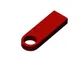 Флешка металлическая USB 3.0 с мини чипом и круглым отверстием на 128 Гб, красная - фото № 2