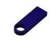Флешка металлическая USB 3.0 с мини чипом и круглым отверстием на 32 Гб, синяя - фото № 3