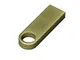 Флешка металлическая USB 3.0 с мини чипом и круглым отверстием на 64 Гб, золотистая - фото № 2