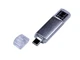 Флешка металлическая 64Гб, USB 2.0, micro USB, Type-С, серый металлик - фото № 3