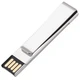 Флешка металлическая на 32 Гб Clips USB 2.0, серебристая - фото № 1