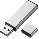 Флешка металлическая на 4 Гб Just USB 2.0, серебристая - фото № 2