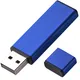 Флешка металлическая на 4 Гб Just USB 2.0, синяя - фото № 2