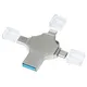 Флешка металлическая на 64 Гб Xenon 4 в 1 USB 3.0, серебристая - фото № 2