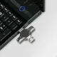 Флешка металлическая на 64 Гб Xenon 4 в 1 USB 3.0, серебристая - фото № 9