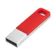 Флешка металлическая с пластиковой накладкой на 4 Гб Blend USB 2.0, серебристая / красная - фото № 1
