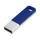 Флешка металлическая с пластиковой накладкой на 4 Гб Blend USB 2.0, серебристая / синяя - фото № 1