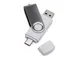 Флешка на 32 Гб «Квебек C», USB3.0/USB Type-C, белая / серебристая - фото № 1