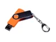 Флешка пластиковая c поворотным механизмом 64 Гб, оранжевая - фото № 2