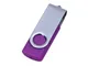 Флешка пластиковая на 16 Гб Flash C1 USB 2.0, soft-touch, фиолетовая / серебристая - фото № 2