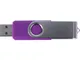 Флешка пластиковая на 16 Гб Flash C1 USB 2.0, soft-touch, фиолетовая / серебристая - фото № 4