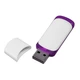 Флешка пластиковая на 16 Гб Ozon USB 2.0, белая / фиолетовая - фото № 2
