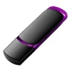 Флешка пластиковая на 64 Гб Ozon, USB 2.0, черная / фиолетовая - фото № 1