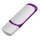 Флешка пластиковая на 8 Гб Ozon USB 2.0, белая / фиолетовая - фото № 1