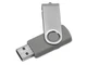 Флешка пластиковая с металлическим клипом на 16 Гб «Флэш С1», USB 2.0, серая / серебристая - фото № 1