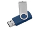 Флешка пластиковая с металлическим клипом на 32 Гб «Флэш С1», USB 2.0, синяя / серебристая - фото № 1