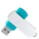 Флешка пластиковая на 16 Гб Elegance Color USB 2.0, бирюзовая / белая - фото № 2