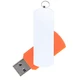 Флешка пластиковая на 16 Гб Elegance Color USB 2.0, оранжевая / белая - фото № 1