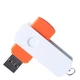 Флешка пластиковая на 16 Гб Elegance Color USB 2.0, оранжевая / белая - фото № 2