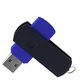 Флешка пластиковая на 16 Гб Elegance Color USB 2.0, синяя / черная - фото № 2