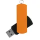 Флешка пластиковая на 16 Гб Elegance Color USB 3.0, черная / оранжевая - фото № 1