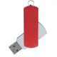 Флешка пластиковая на 16 Гб Elegance Color USB 3.0, серебристая / красная - фото № 1