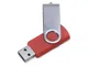 Флешка пластиковая на 16 Гб Flash C1 USB 2.0, soft-touch, красная / серебристая - фото № 1