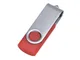 Флешка пластиковая на 16 Гб Flash C1 USB 2.0, soft-touch, красная / серебристая - фото № 2