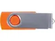 Флешка пластиковая на 16 Гб Flash C1 USB 2.0, soft-touch, оранжевая / серебристая - фото № 3