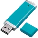 Флешка пластиковая на 16 Гб Profi USB 2.0, бирюзовая - фото № 2