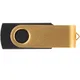 Флешка пластиковая на 16 Гб Twist Color Mix USB 2.0, черная / золотистая - фото № 3