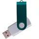 Флешка пластиковая на 16 Гб Twist Color Mix USB 2.0, серебристая / зеленая - фото № 1