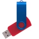 Флешка пластиковая на 16 Гб Twist Color Mix USB 3.0, красная / синяя - фото № 1