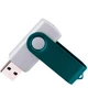 Флешка пластиковая на 16 Гб Twist Color Mix USB 3.0, серебристая / зеленая - фото № 2