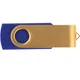 Флешка пластиковая на 16 Гб Twist Color Mix USB 3.0, синяя / золотистая - фото № 3