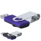 Флешка пластиковая на 16 Гб Twist Mix USB 2.0, черная / фиолетовая - фото № 1