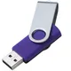 Флешка пластиковая на 16 Гб Twist Mix USB 2.0, черная / фиолетовая - фото № 2